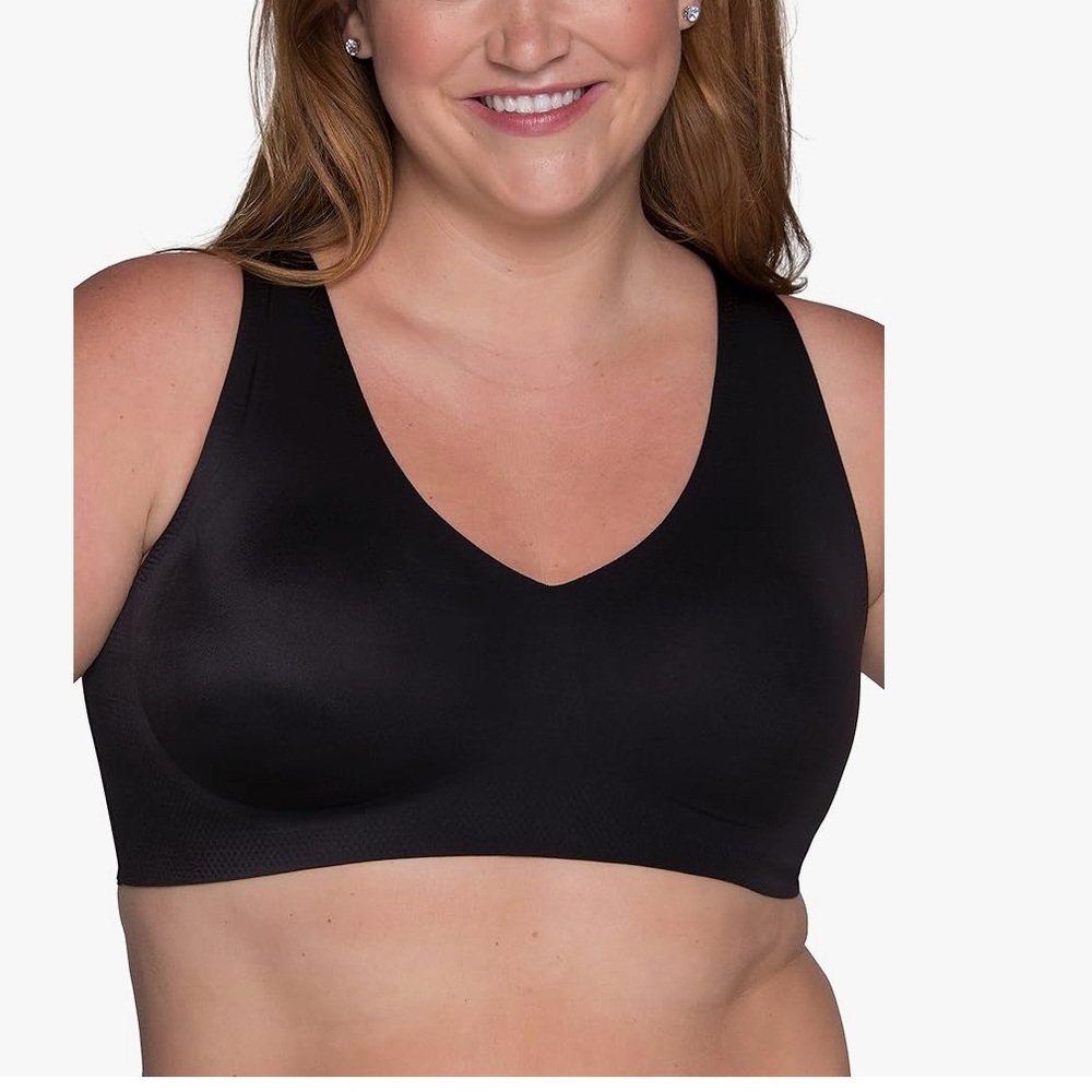 Vanity Fair black pull on, comfort bra, size L